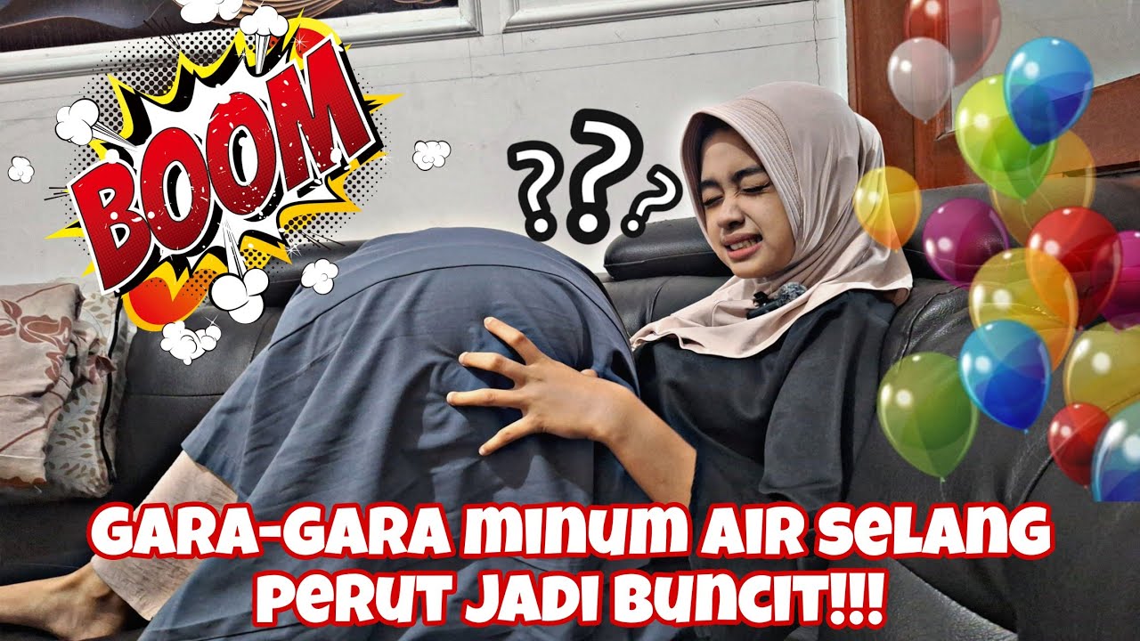 DRAMA KOMEDI LUCU ,AURA MINUM AIR SELANG SAMPAI PERUT BUNCIT