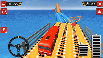 3D Impossible bus stunts driving master android and iOS gameplay by Racing Guruji