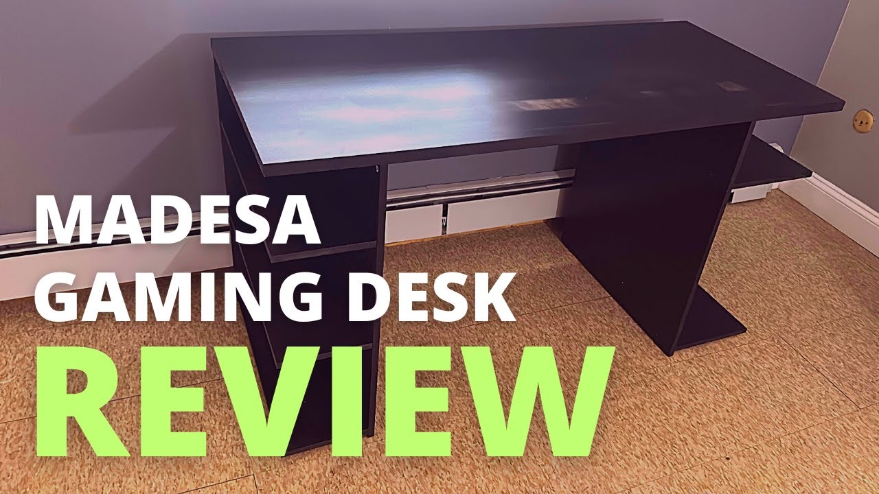 Madesa Gaming Computer Desk with 5 Shelves Review | Simple Gaming