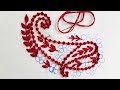 So Beautiful Everyone Love This Paisley  Hand Embroidery: Red Embroidery - Kashmiri Tanka