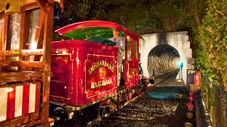 [4K] DISNEYLAND RAILROAD NIGHT POV | GRAND CIRCLE TOUR | DISNEYLAND PARK, CALIFORNIA | 4K 60FPS