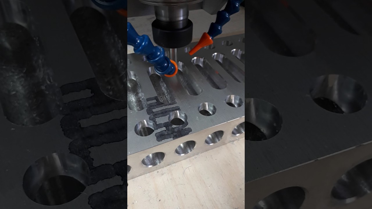 CNC Router aluminium chamfer milling YouTube
