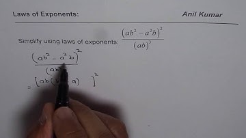 Simplify Rational Expression Using Laws of Exponents
