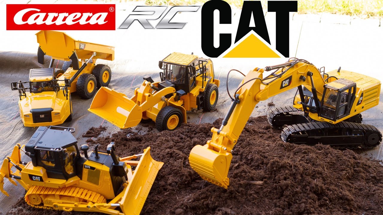 Des engins de chantier CAT chez Carrera RC Pelleteuse, bulldozer