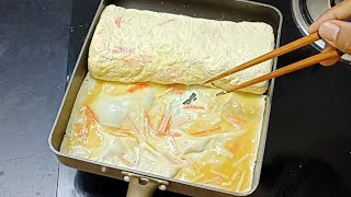 First time try  👌Japanese Egg Roll | Tamagoyaki, Carb stick egg omelette