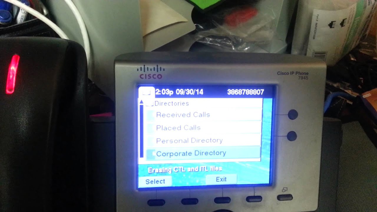 7945 Corporate Directory shows Host Not Found