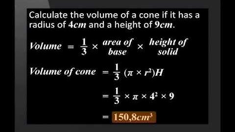 Volume of Pyramids and Cones