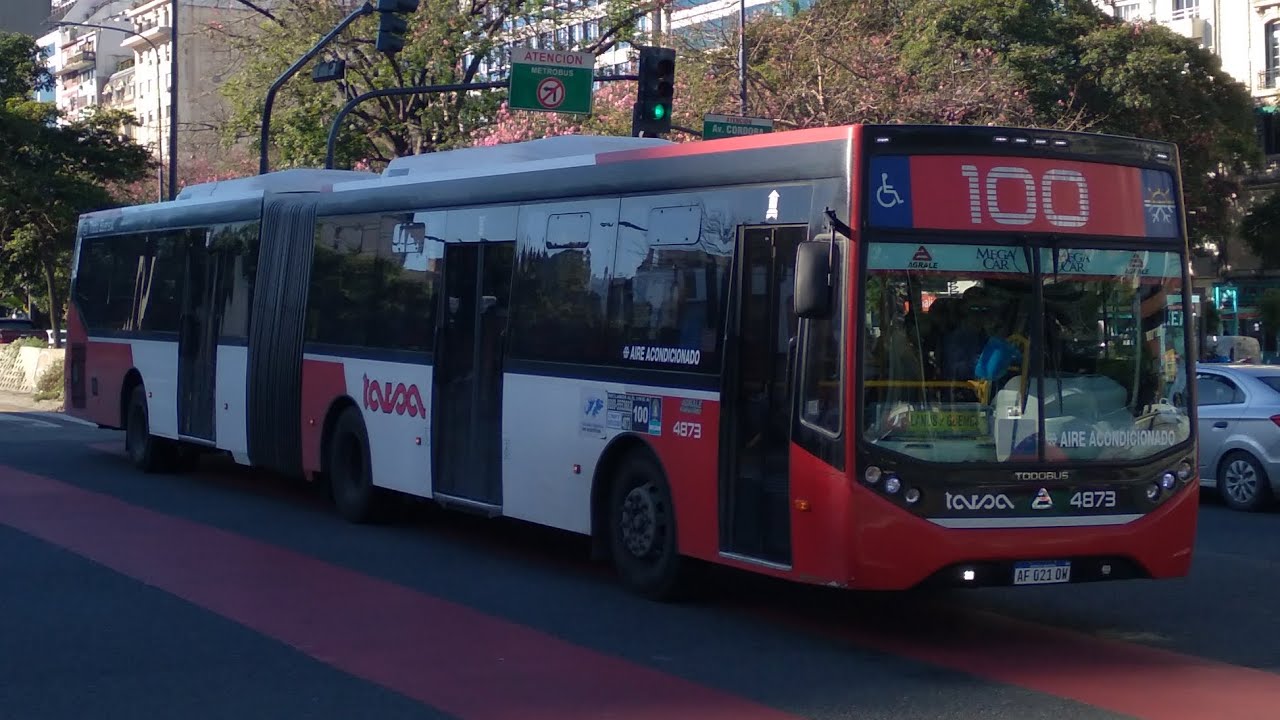 Línea 100 interno 4873 Todo Bus Retiro MT27 con aire acondicionado ...