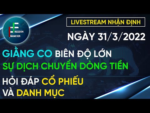 ĐẦU TƯ CHỨNG KHOÁN | LIVESTREAM NHẬN ĐỊNH 31/3/2022 | GIẰNG CO BIÊN LỚN | SỰ DỊCH CHUYỂN DÒNG TIỀN