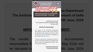 📢 CA Intermediate September 2026 Result Date Announced! | Result Kab Aayega? 🎯 #intermediateresults