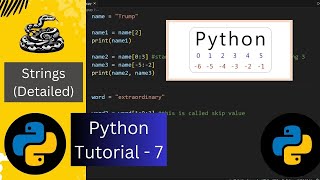 Strings | Python Tutorial - 7 (Python Full Course) #python #strings