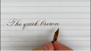 How to improve your Copperplate script using guidelines: writing a Pangram -  Handwriting practice