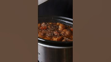 Crock pot beef stew - perfect for weeknights!! #shorts #dinner #beefstew