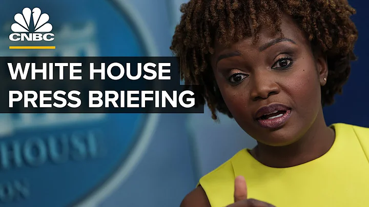 White House press secretary Karine Jean-Pierre hol...