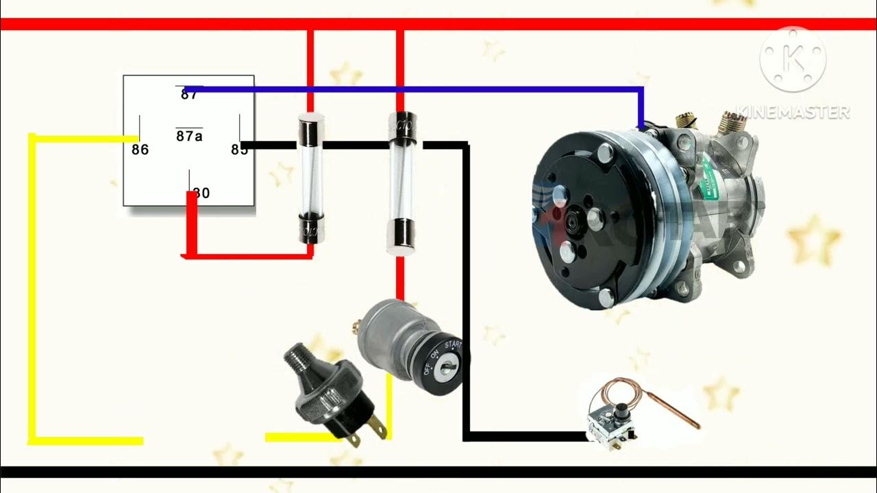 car Aircon compressor wiring diagram - YouTube
