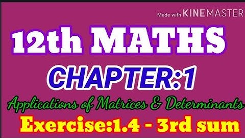 TN - 12th MATHS Chapter:1-Exercise:1.4(3rd)sum