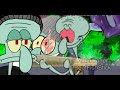 Squidward smokes weed