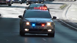 Prague Police Responding with Sirens (Collection)
