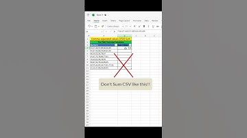 Excel Trick: Comma-separated values (CSV) Sum in Excel!! #excel