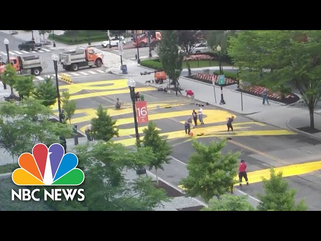 ‘Black Lives Matter’ Painted On Street Leading To White House | NBC News NOW