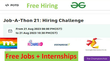 Job-A-Thon 21 Contest Analysis | GeeksforGeeks Practice Placement | Jobs & internship in top company