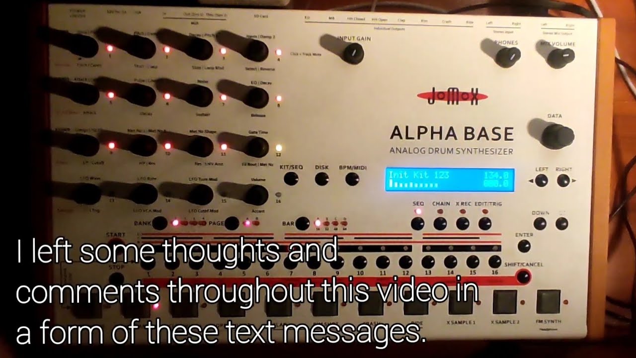 Jam from scratch (Jomox Alpha Base) - YouTube