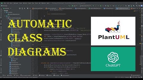 how to make automatic class diagrams from android studio using plantUML
