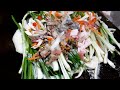 푸짐한 해물 동래파전 맛집/ green onion pancake (pajeon) - korean street food