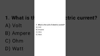 SI unit of current... #current #physics #mcq #gk #jee #neet #ytshorts #shorts #siunit #exam #funny