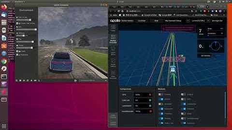 Vehicle in LGSVL runtime when the vehicle is controlled by Apollo