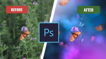 Create magical blue color tones in flower photography | Photoshop color grading tutorial