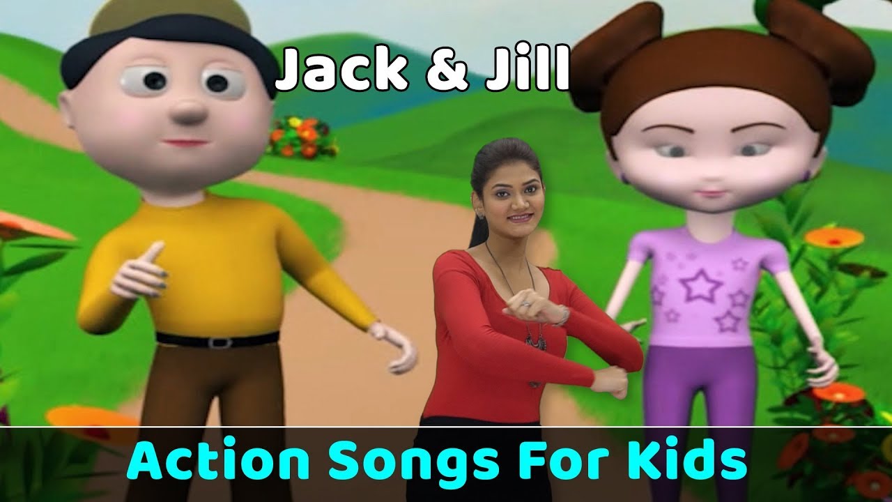 Jack and Jill Poem | Action Songs For Kids | Nursery Rhymes With ...