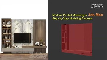 Modern TV Unit Modeling in 3ds Max Step-by-Step Modeling Process! @3dinterior.studio