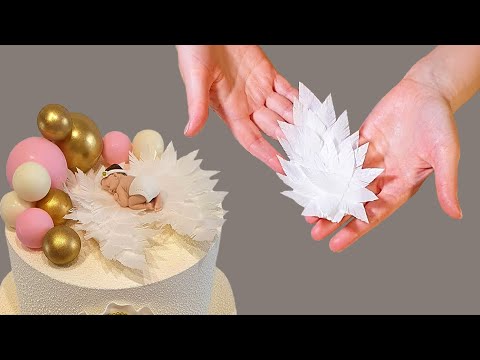 Крила з вафельного паперу | Декор для торта