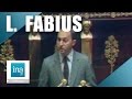 Laurent fabius dclaration de politique gnrale a lassemble nationale  archive ina