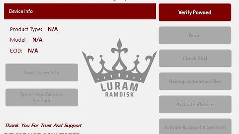 Passcode Bypass iOS 15 with LURAM Tool Windows.