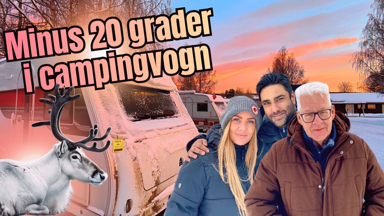 Vintercamping i -20 grader! 🥶 Med campingvogn til Polarcirklen & Ishotellet 🇸🇪