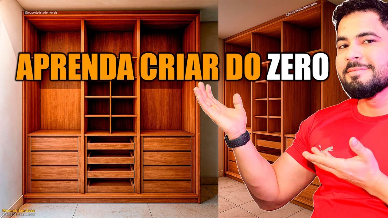 Como Criar um Guarda-Roupa do Zero no Promob | Passo a Passo Completo ...