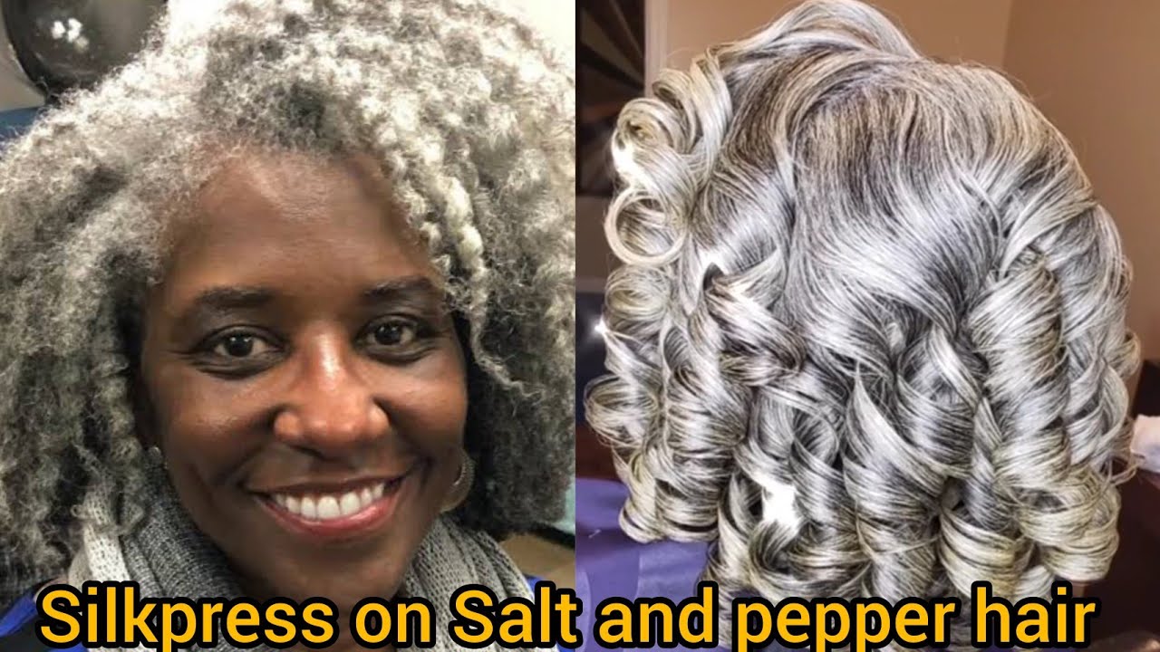 Black Women's Shiny Salt And Pepper Hairstyles. - YouTube