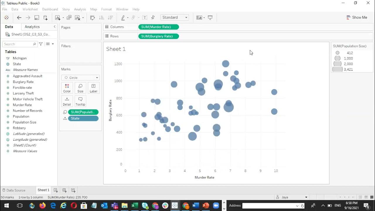 How to create Ordered Proportional Symbol Chart in Tableau - YouTube