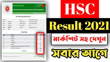 HSC Result 2021-মার্কশিট সহ দেখুন সবার আগে | How to get hsc result 2021 | Learning Guide