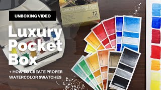 Rembrandt Luxury Pocket Box Watercolor Review plus How To Swatch Watercolors screenshot 4