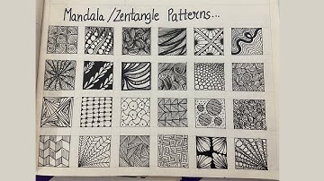 24 Zentangle Patterns / 24  Mandala Patterns [Tutorial] | Mandala Tutorial For Beginners StepbyStep