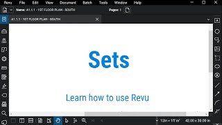 bluebeam revu: sets