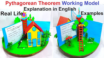 Pythagorean theorem working model explanation in English in real life examples | craftpiller