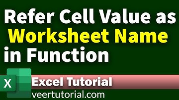 Refer Cell Value as Worksheet Name in Function in Excel
