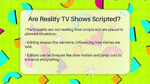 Are Reality TV Shows Scripted? | The Reality Radar