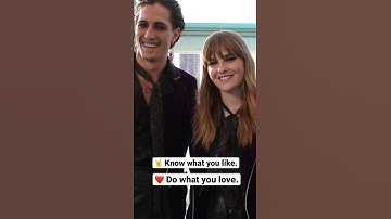 Thumbnail of Måneskin’s Victoria De Angelis and Damiano David having a laugh | #Shorts
