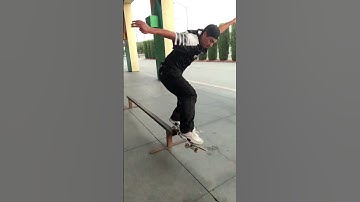 Guy does feeble grind on flat bar at museum #shorts