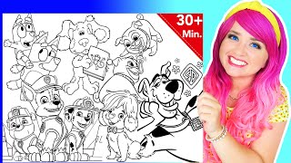 Coloring Dogs from Bluey, Paw Patrol, Sunny Day, Puppy Dog Pals, Scooby-Doo & Blue's Clues Coloring
